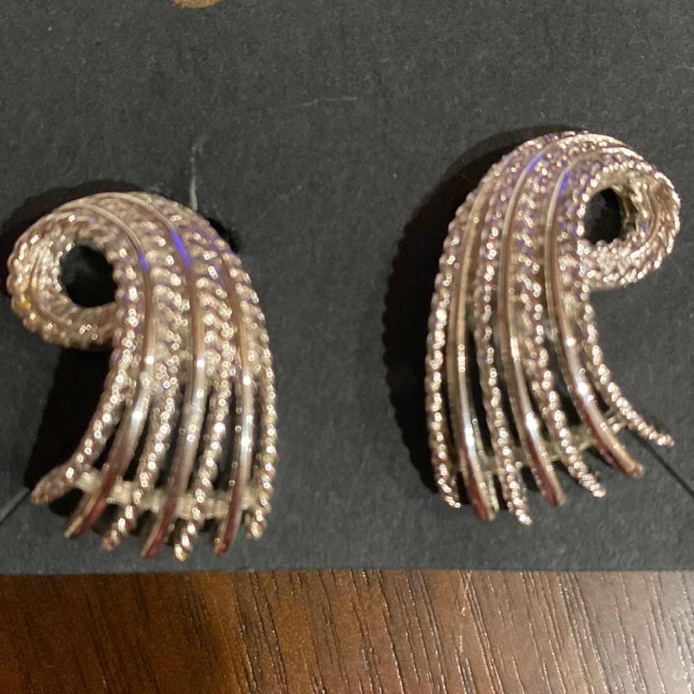 Monet Silver Clip Ons
